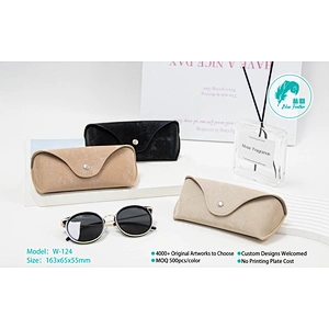Premium Semi Hard Suede Sunglasses Pouch with Soft Lining for Men and Women